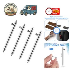 Watch Band Replacement Kit - 4 Stainless Steel Quick Release Pins for 20mm Bands