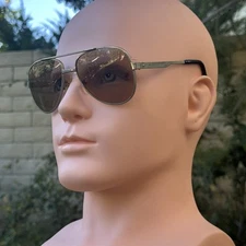 Vintage Uvex Z87 Aviator Gun Metal Safety Glasses 5.50-9159 S096 Sunglasses