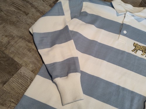Rowing Blazers ARGENTINA 1965 RUGBY BLUE/WHITE STRIPE Long Sleeve Polo Size S - Picture 3 of 15