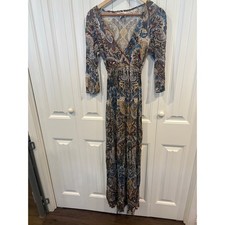 Pinky Paisley Print Maxi Dress Size Medium