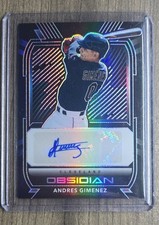 2021 Panini Chronicles - Obsidian Autographs Andres Gimenez #O-AG (AU, RC)