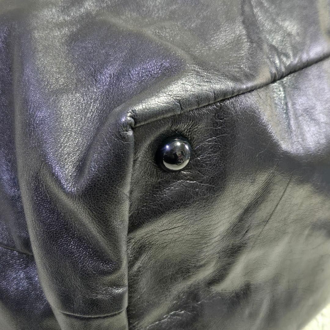 Valentino Garavani Leather Tote Bag 2Way Floral Pattern Black Rare Japan thumbnail 10