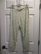 SOMA COOL NIGHTS BANDED ANKLE PAJAMA PANTS IN FLORAL/STRIPE SIZE SMALL