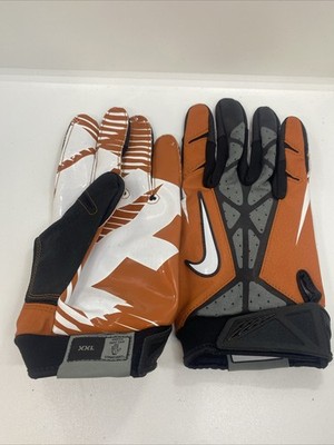 Nike Vapor Jet 2.0 NCAA Football Gloves Orange Black White Size XXL Authentic