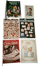 Lot of 6 various Cross Stitch Magazines and Books. Vintage Crafts  Projects