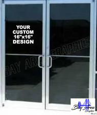Storefront Window Vinyl Lettering Decal Custom Business Name Info Shop Sign