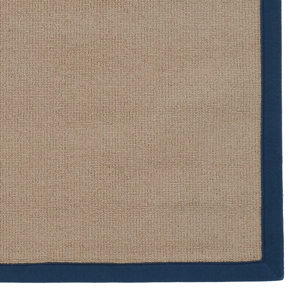 Linon Athena Machine Tufted Wool 2'6"x8' Rug in Cork and Blue - Image 4 of 4
