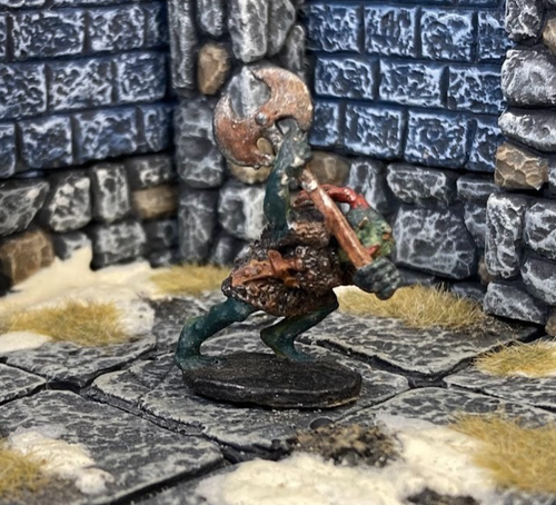 Figurine Skeleton With Axe & Shield (Squelette Avec Hache Et Bouclier) - Ral Partha - Modèle 12-030 - Occasion Très Bon état