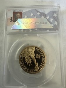 2009 P $ 1 - 10th PRESIDENT JOHN TYLER BRILLIANT UNC. FDI First Day Of Issue NGC