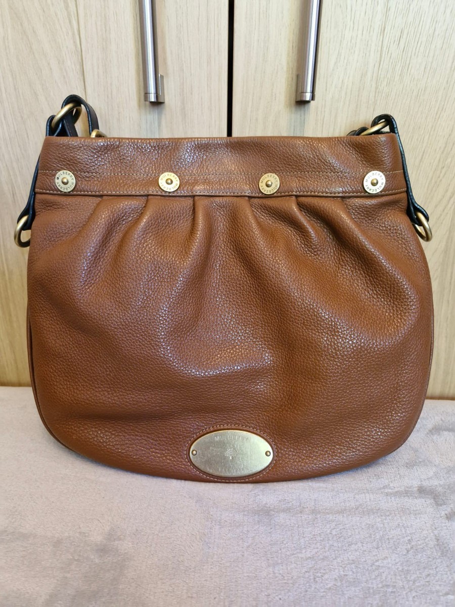 Mulberry Mitzy Tan Brown Leather Cross Body Bag with bespoke liner