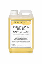 Lux Body Organic Liquid Castile Soap - Concentrate, Unscented, Natural