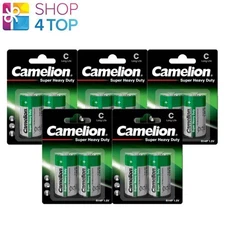 10 CAMELION C BATTERIES R14P LONG LIFE SUPER HEAVY DUTY 1.5V UM2 2500mAh 2BL NEW