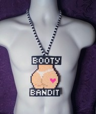 Booty Bandit Perler Bead Kandi Necklace-EDC-RAVE-FESTIVAL-PLUR-EDM