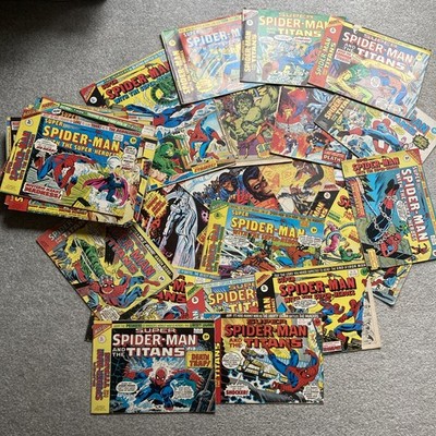 50 Super Spiderman With the Super Heroes & The Titans Joblot Vintage 1975 1977!