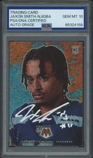 JAXON SMITH-NJIGBA SIGNED 2023 PANINI MICRO MOSAIC RC SSP--GEM MINT 10 AUTO--PSA