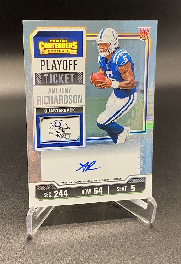 2023 Panini Contenders Rookie Ticket Variation Anthony Richardson Auto /149 Colt