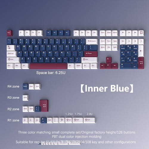 126 Keys Double Shot Keycap PBT Cherry Mechanical Game Keyboard Keyboard Key Cap - Photo 8/20