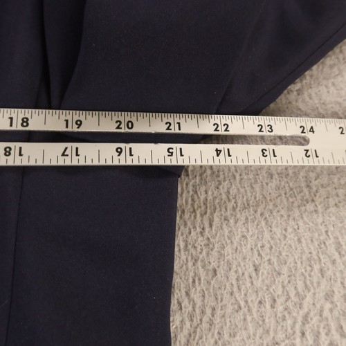 Hopsack Jacket M Blue 100% Polyester Blazer Double Breasted Metal Buttons 40S - Picture 11 of 15