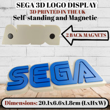 Decorative Self Standing Magnetic SEGA 3D Printed Logo Display Desk Fridge Shelf