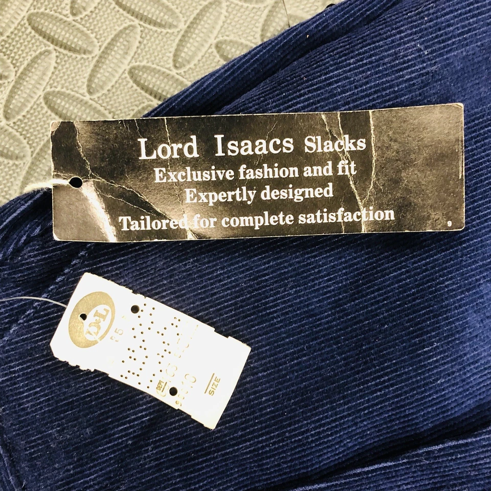 Lord Isaacs CORDUROY PANTS Womens 17/18 Navy Blue Skipper Ultra w/ Tag Vintage - Image 3 of 4