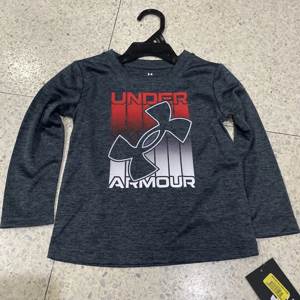 Conjunto de calças de moletom Under Armour bebê meninos cinza vermelho tamanho 18 meses novo com etiquetas - Imagem 3 de 3