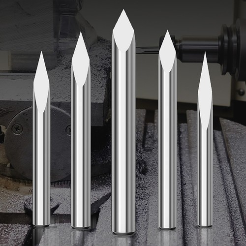 4mm Shank V Shape Carbide End Mill Straight Engraver CNC Router Bit