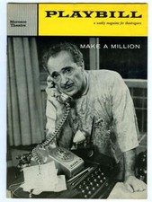 Vintage 1959 MAKE A MILLION Playbill! Sam LEVENE! MOROSCO Theatre! Original Run!