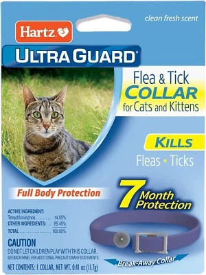 BRANDED Hartz UltraGuard Purple Flea & Tick Collar for Cats and Kittens - 7 Month Protec
