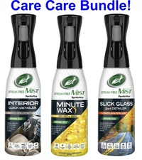 Turtle Wax Streak Free Mist Car Care Bundle Interior Exterior and Glass! 3 Pack!