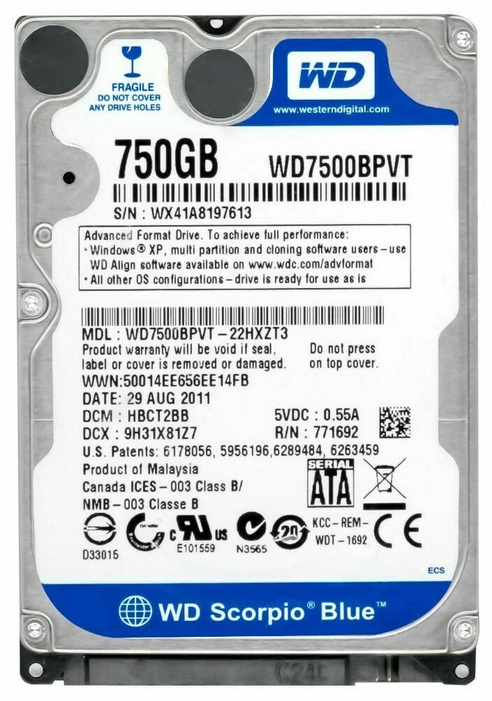 Wd7500bpvt shop