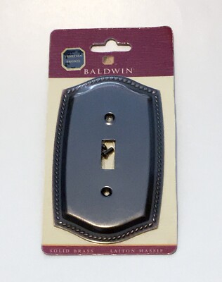 Baldwin Brass Rope Style Single Toggle Switchplate in Venetian Bronze - 4788-112