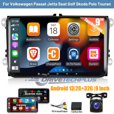 9'' Pantalla Para VW Passat Jetta asiento Golf Skoda Radio de coche estéreo 2+32G