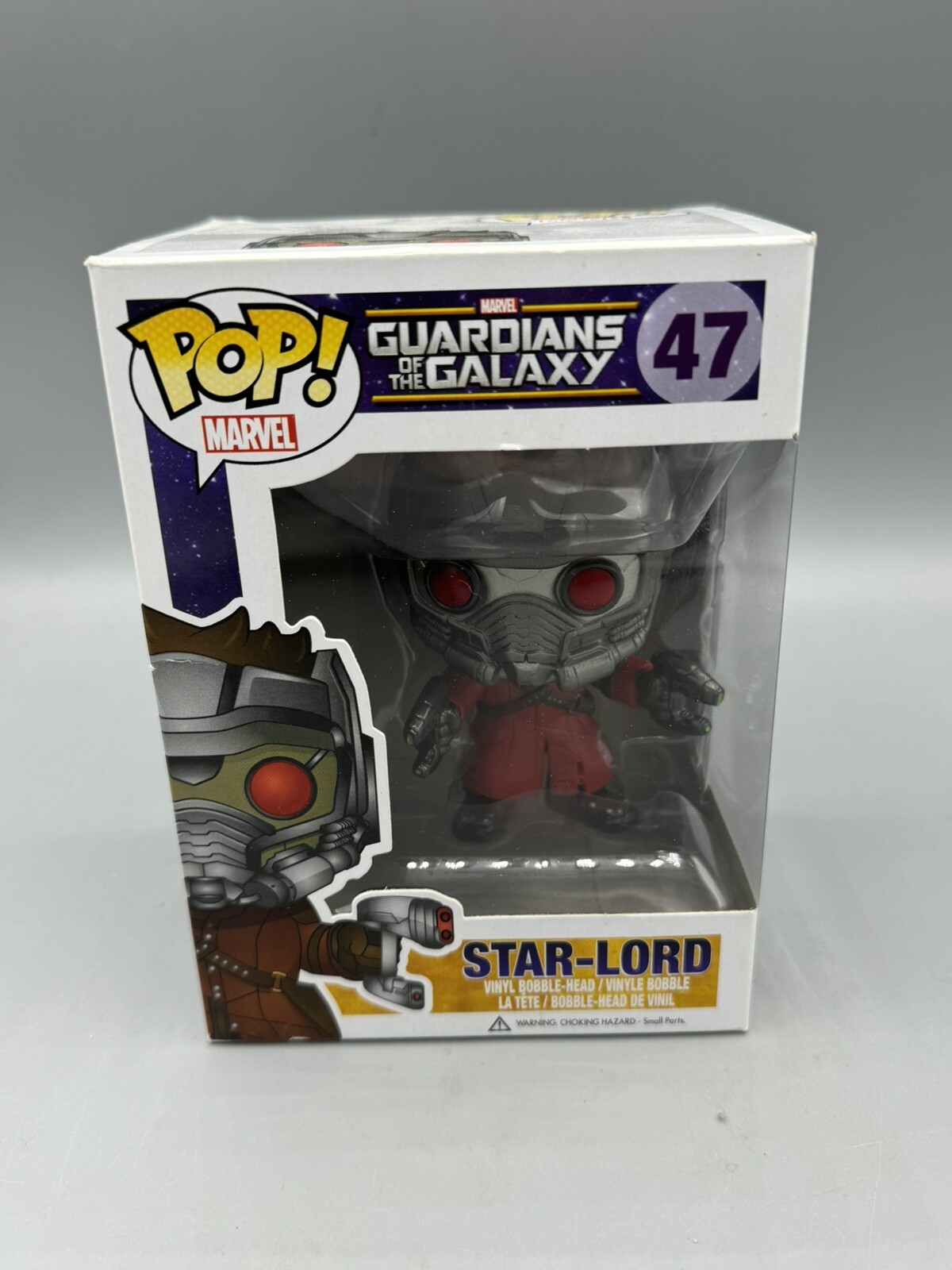 Funko Pop 47 Marvel Guardians Of The Galaxy Star Lord Damaged Box