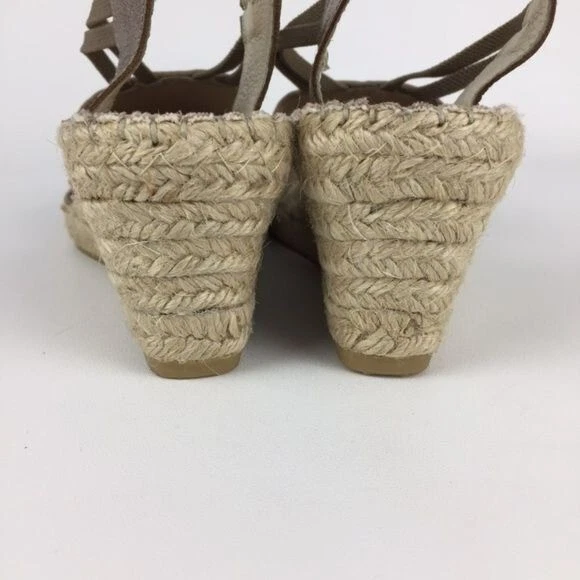 Vidorreta Womens Taupe Woven Wedge Espadrille Sandals Spain size EU 41 US 11 - Image 4 of 4