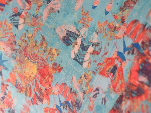 Titus Beauty High Back Wing Chair Premium Suede Floral Fabric Upholstered Modern - Picture 5 of 7