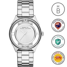 New RARE Marc By Marc Jacobs Womens Watch Tether Skeleton Silver Tone MBM3412