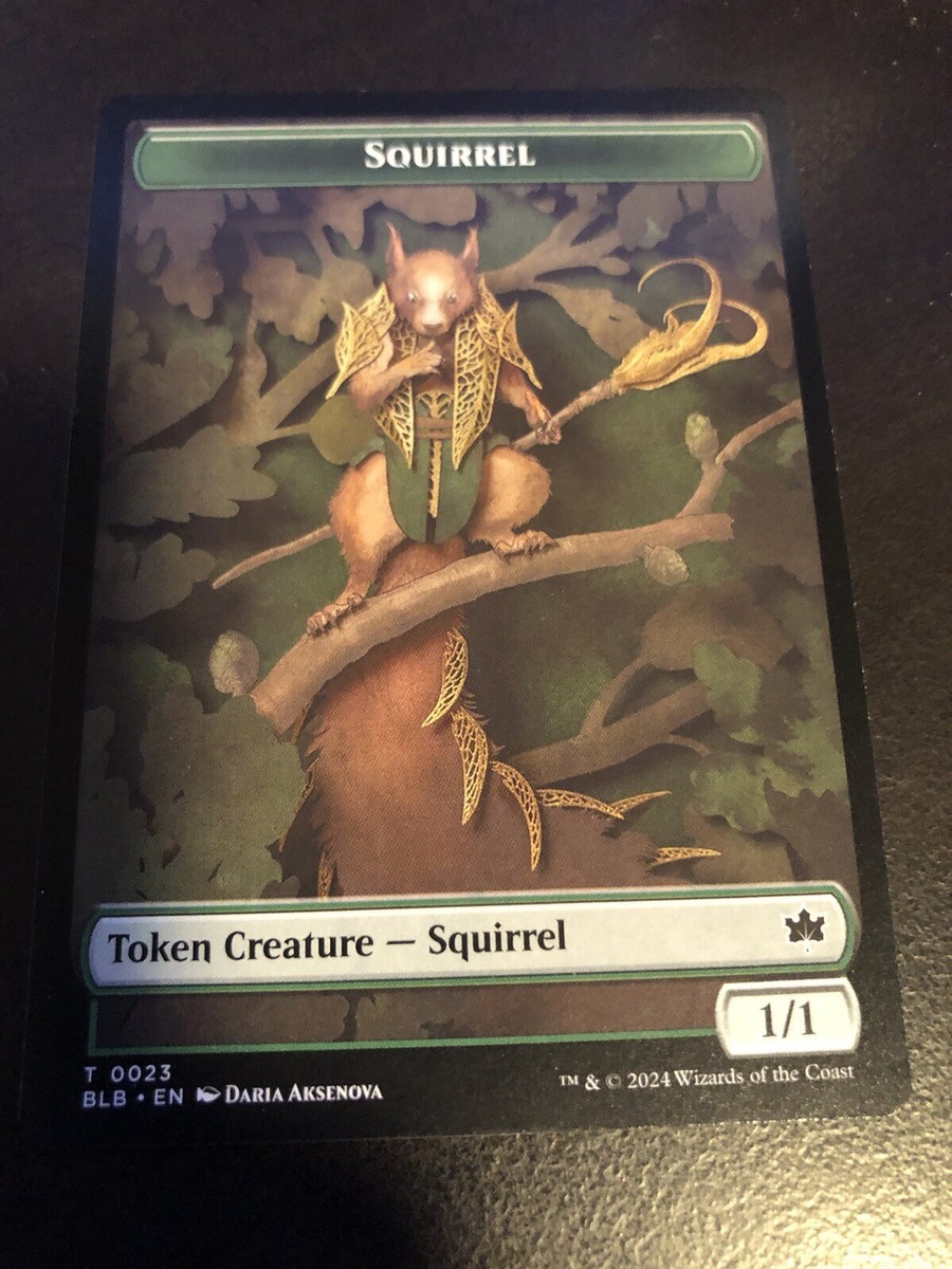 mtg squirrel token cards // Treasure Double-Sided then proliferate Squirrel Token - Unstable -