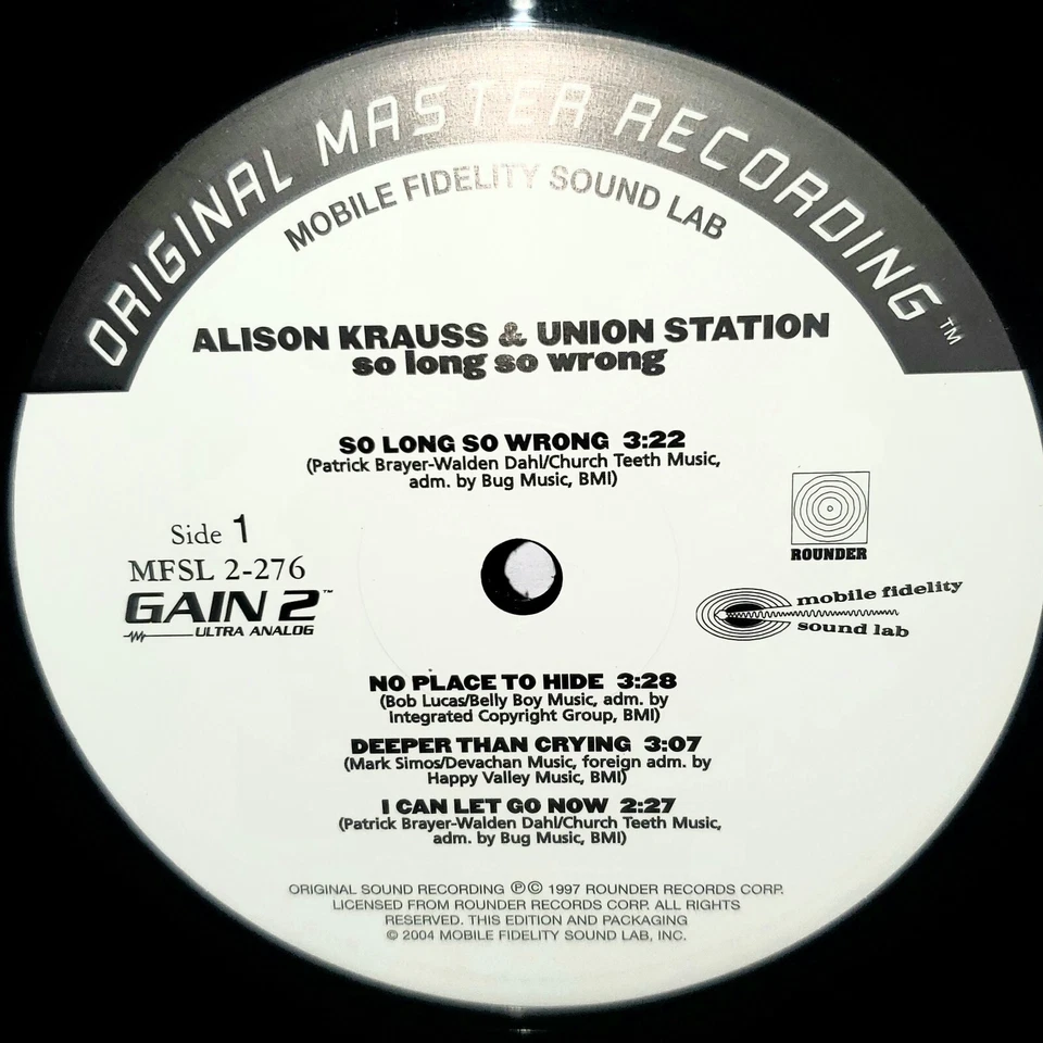 ALISON KRAUSS So Long So Wrong 2LP VG+ MFSL 180G Vinyl Union Station Bluegrass - Image 4 of 4