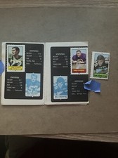 1969 TOPPS FOOTBALL MINI Stamp Book #9 Minn Vikings + 5 Stamps In Book