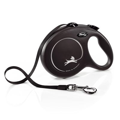 Flexi Retractable Dog Leash 8m Multi Leash LED Lighting System Black