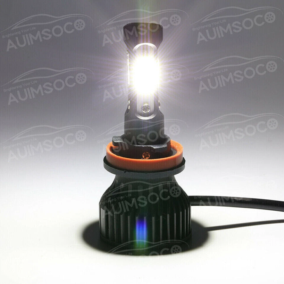 适用于福特野马 1990 - 1993 6000K LED 灯+雾灯 4 个灯泡组合 9004+H3 — 第 2/4 张图片