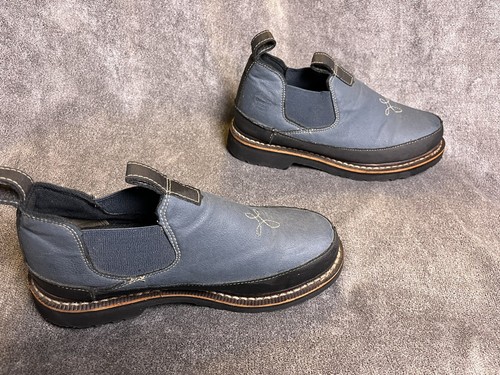 Georgia Giant Boots Womens 9 Romeo boots Dusty Blue embossed Excellent condition - Picture 3 of 8