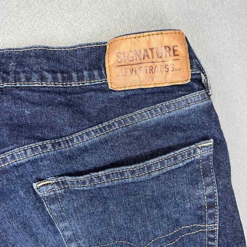 Levi's Signature Herrenjeans 32x30 entspannt Stretch dunkel gewaschen Denim gerades Bein - Bild 8 von 10