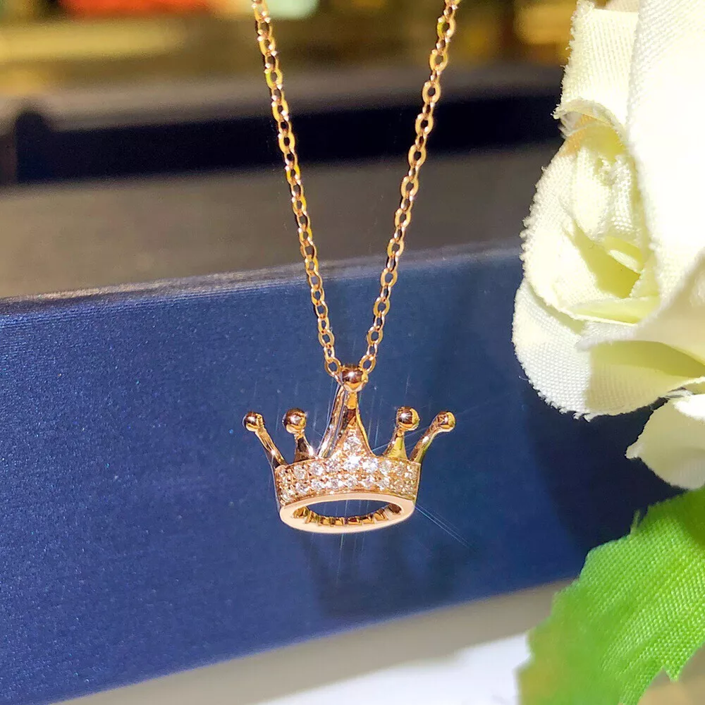 Crown charm necklace deals