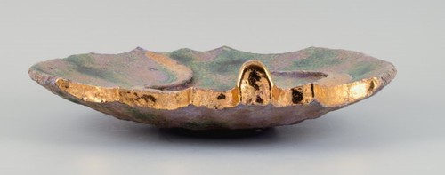 European studio ceramicist. Unique colossal ceramic dish. Late 20th C. - Picture 2 of 9