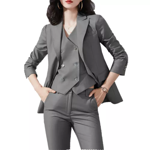Womens Business 3Piece Suits Customize Bridesmaids Wedding Jacket Blazer Tuexdos - Picture 19 of 37