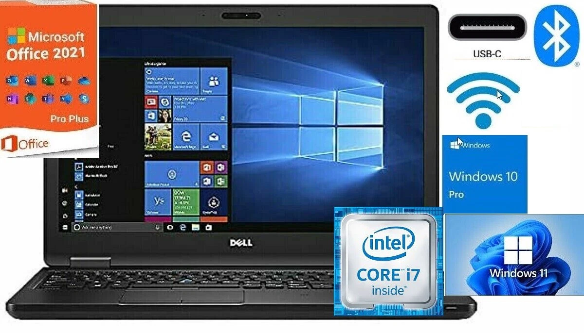 Dell Intel Core i7 7th Gen. PC Laptops & Netbooks 128 GB SSD