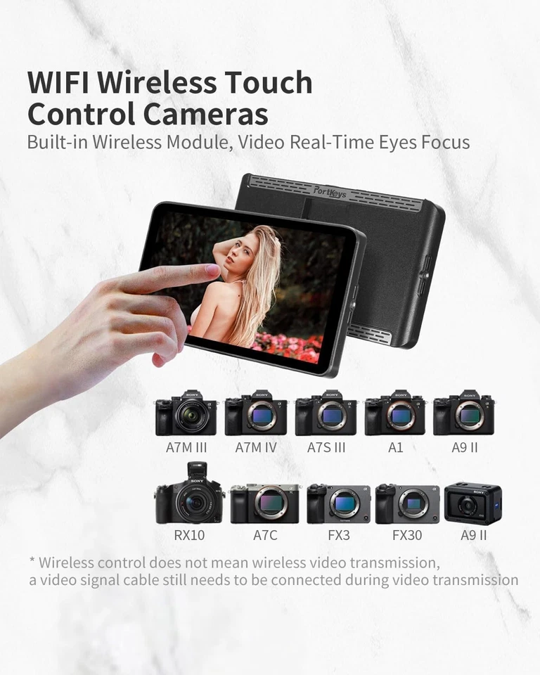 Portkeys LH7P 7 pulgadas 1000nit pantalla táctil control inalámbrico cámara monitor de campo Foto 2 de 4