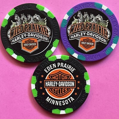 Harley Davidson Wide Print Poker Chips Wild Prairie HD in MN(Choose 1)    Horses