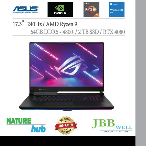 ASUS ROG Strix Scar 17, 240Hz, AMD Ryzen 9, 64GB DDR5, 2TB